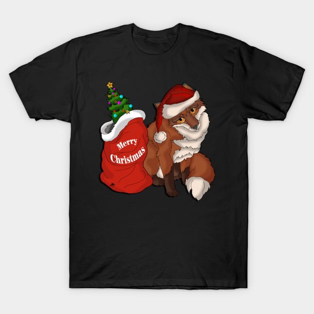 Santa Fox T-Shirt by lytebound